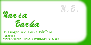 maria barka business card